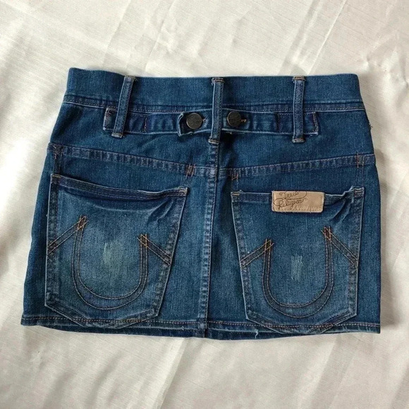 TRUE RELIGION Denim Mini Skirt - Picture 1 of 9